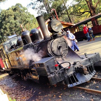 A classic coal powered steam locomotive – #Puffing #Billy @ #Belgrave