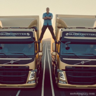 #Jean-Claude #Van #Damme does the splits between two reversing #Volvo #trucks in a new ad